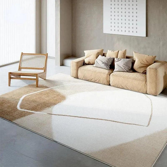 Modern Nordic Light Brown Beige Plush Carpet │ Luxury Non-slip Decorative Rug - Besontique Home