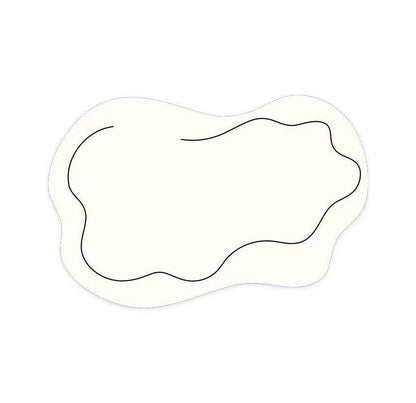 Modern Nordic One Line Irregular Carpet Rug │ For Living Room Bedroom Bedside - Besontique Home