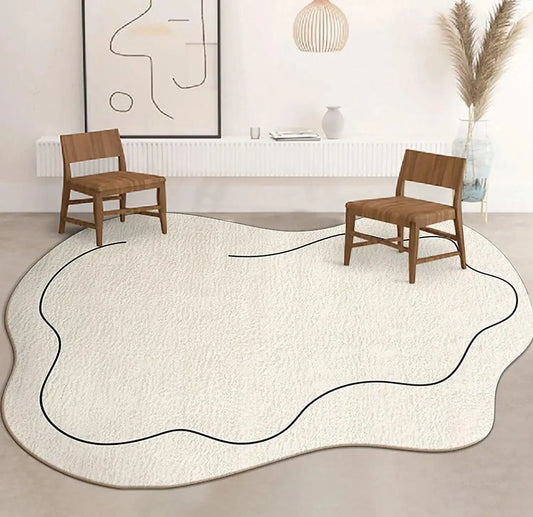 Modern Nordic One Line Irregular Carpet Rug │ For Living Room Bedroom Bedside - Besontique Home