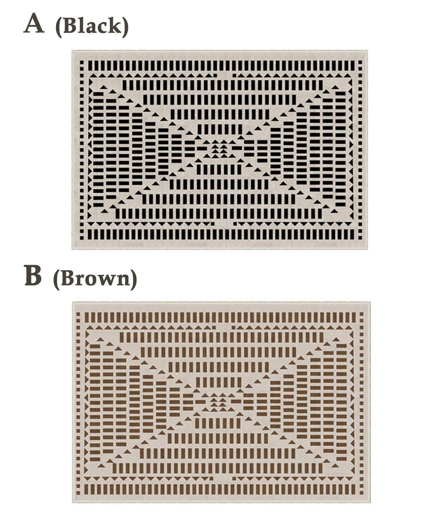 Modern Retro Light Luxury Plaid Carpet - Besontique Home