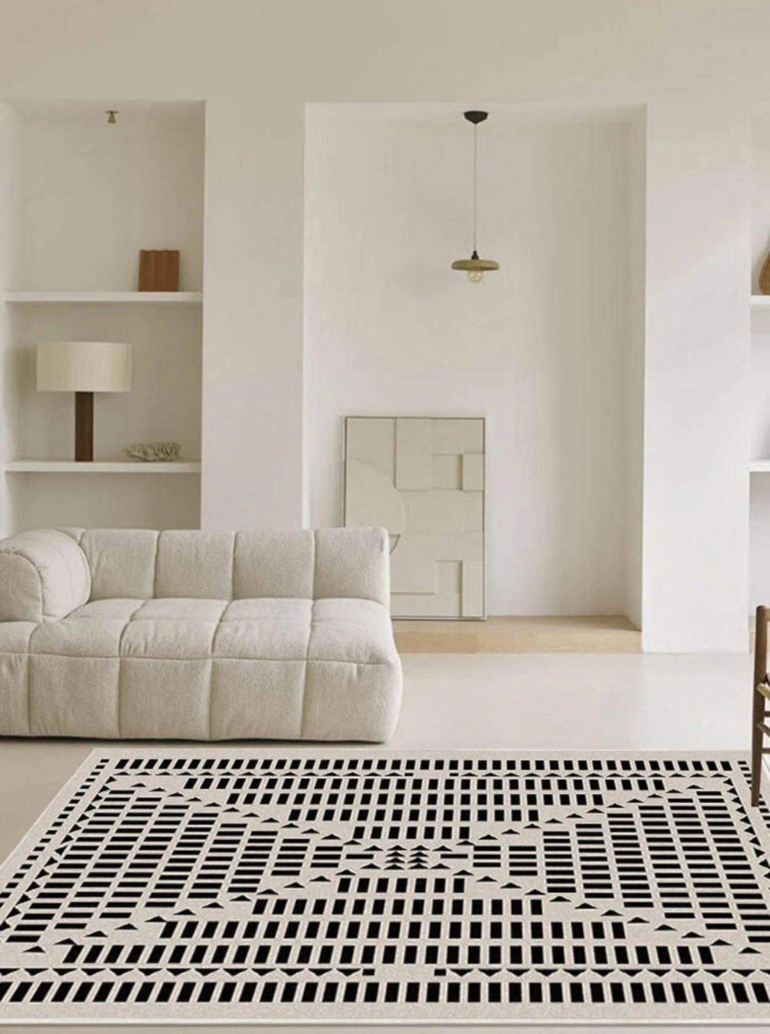 Modern Retro Light Luxury Plaid Carpet - Besontique Home