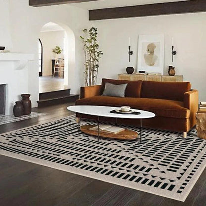 Modern Retro Light Luxury Plaid Carpet - Besontique Home