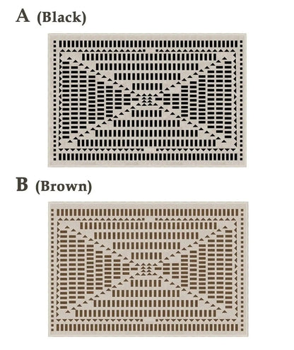 Modern Retro Light Luxury Plaid Carpet - Besontique Home