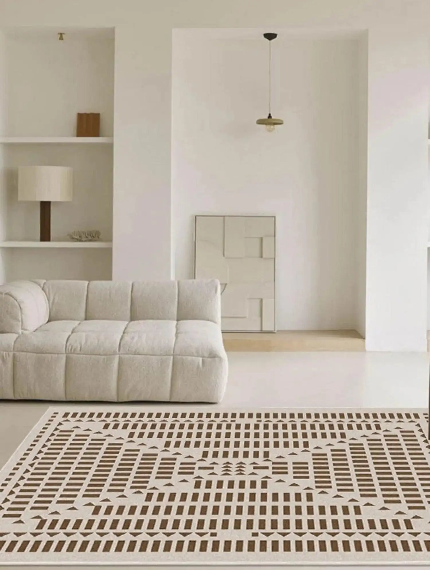 Modern Retro Light Luxury Plaid Carpet - Besontique Home