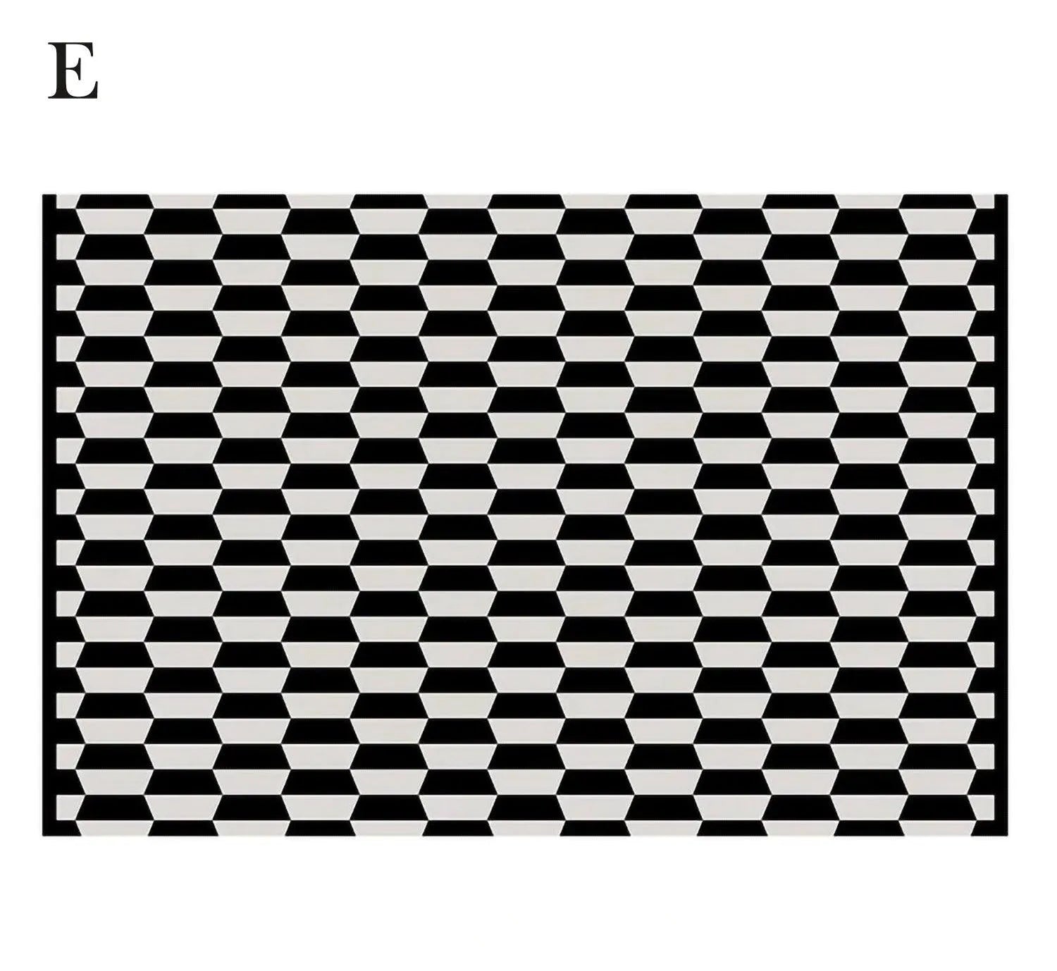 Modern Vintage American Style Large Carpet │ Black Pattern Geometric Rug - Besontique Home