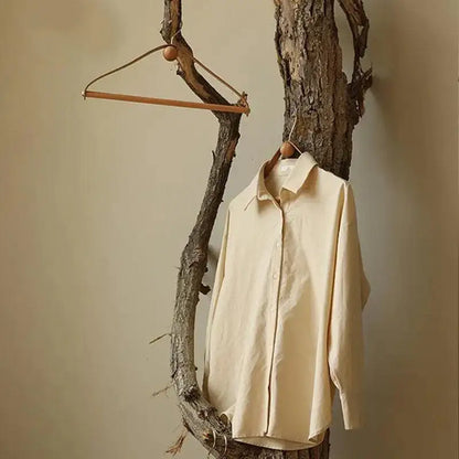 Modern Vintage Leather Wood Clothes Hanger │ Design Wardrobe Coat Trousers Storage Organizer - Besontique Home