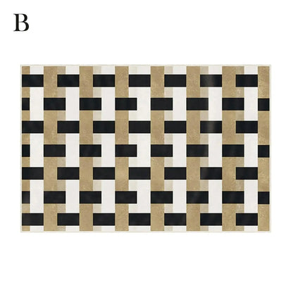 Modern Vintage Living Room Carpet │ Classic Geometric Art Design Rug - Besontique Home