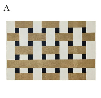 Modern Vintage Living Room Carpet │ Classic Geometric Art Design Rug - Besontique Home