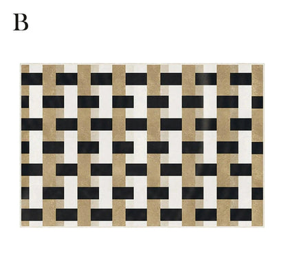 Modern Vintage Living Room Carpet │ Classic Geometric Art Design Rug - Besontique Home