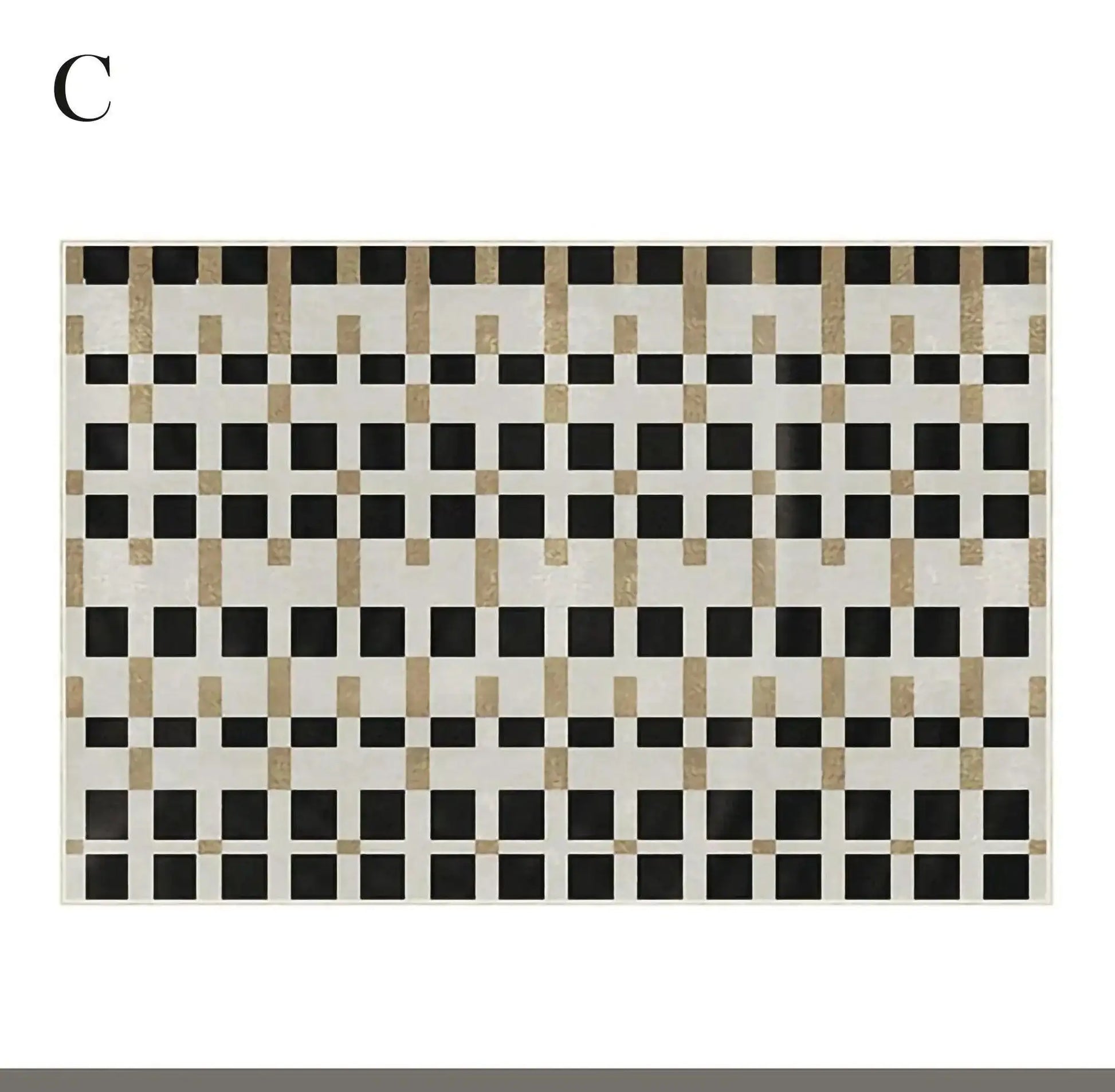 Modern Vintage Living Room Carpet │ Classic Geometric Art Design Rug - Besontique Home