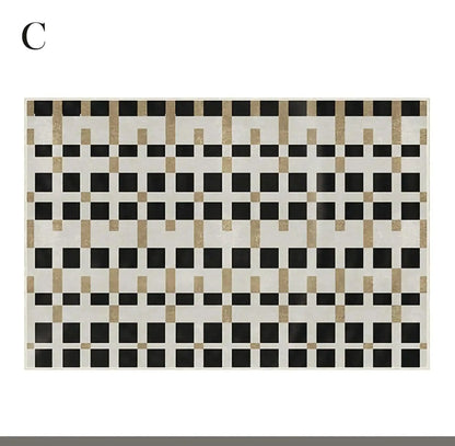 Modern Vintage Living Room Carpet │ Classic Geometric Art Design Rug - Besontique Home