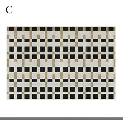 Modern Vintage Living Room Carpet │ Classic Geometric Art Design Rug - Besontique Home