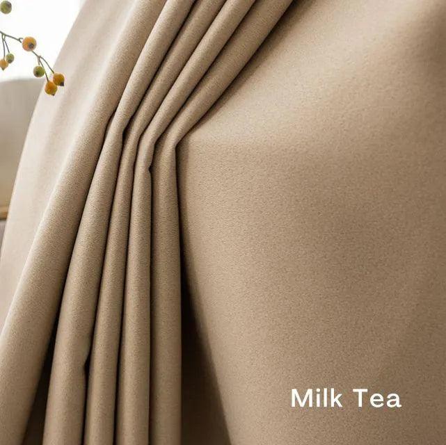 Neutral Solid Color Soft Blackout Curtains │ For Minimal Modern Home Decoration - Besontique Home