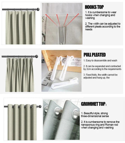Neutral Solid Color Soft Blackout Curtains │ For Minimal Modern Home Decoration - Besontique Home