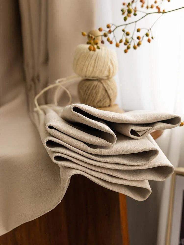 Neutral Solid Color Soft Blackout Curtains │ For Minimal Modern Home Decoration - Besontique Home
