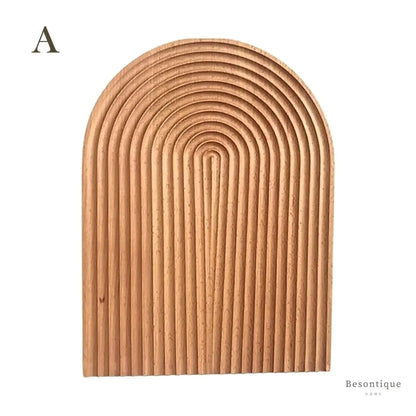 Neutral Wooden Tray For Coffee Bread │ Modern Decorative Platter │ Kitchenware - Besontique Home