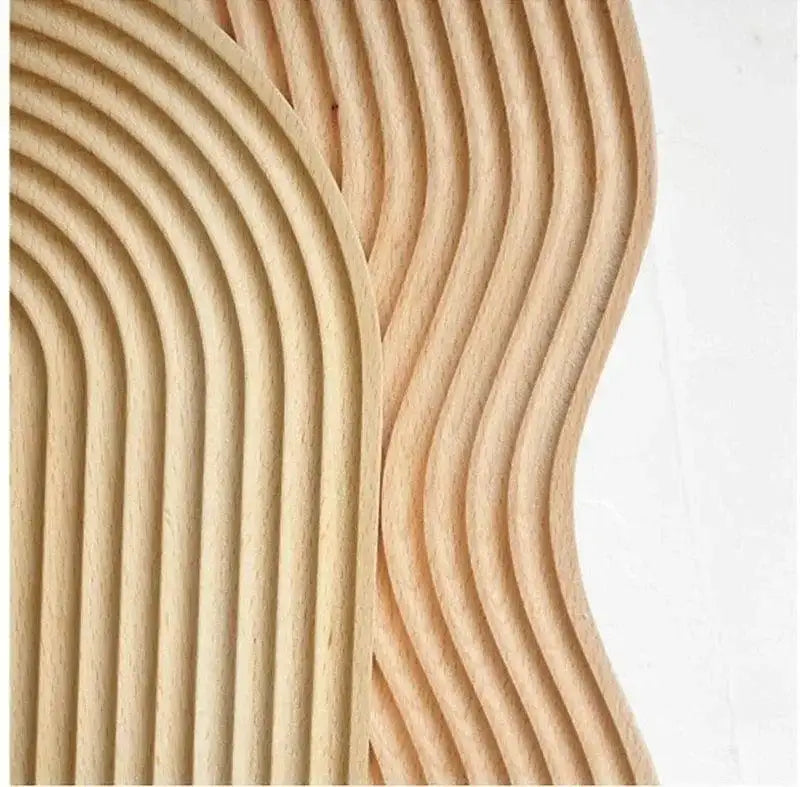 Neutral Wooden Tray For Coffee Bread │ Modern Decorative Platter │ Kitchenware - Besontique Home