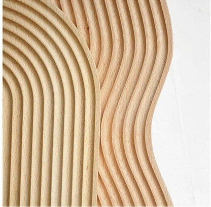 Neutral Wooden Tray For Coffee Bread │ Modern Decorative Platter │ Kitchenware - Besontique Home