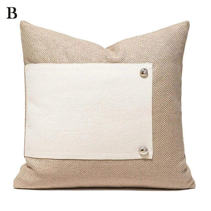 No.1 Nordic Knitted Leather Pillow Cases │ Modern Home Decorative Cushion Cover - Besontique Home