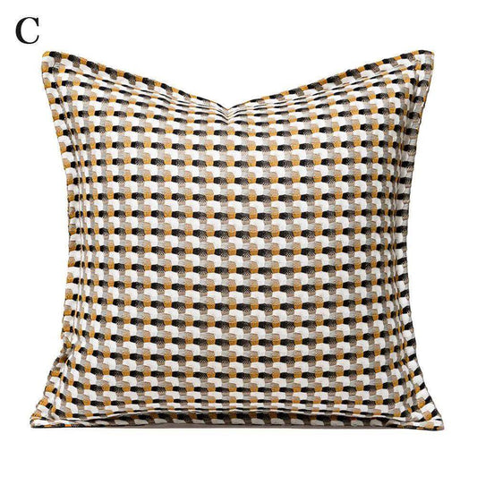 No.2 Nordic Knitted Leather Pillow Cases │ Modern Home Decorative Cushion Cover - Besontique Home
