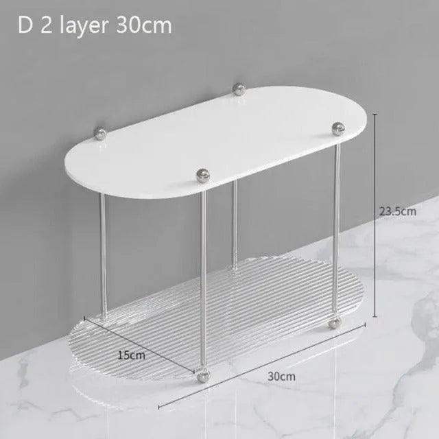 Nordic 2/3 Layered Acrylic Storage Rack Shelf │ Modern Simple Decorative Tray Organizer - Besontique Home