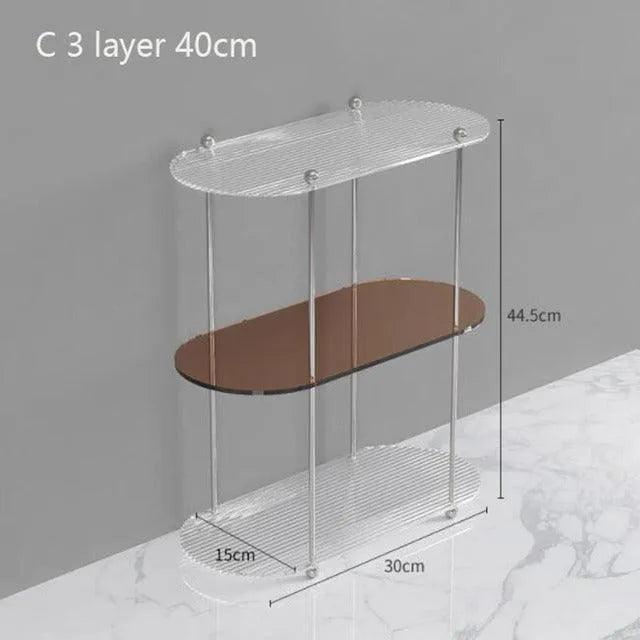 Nordic 2/3 Layered Acrylic Storage Rack Shelf │ Modern Simple Decorative Tray Organizer - Besontique Home
