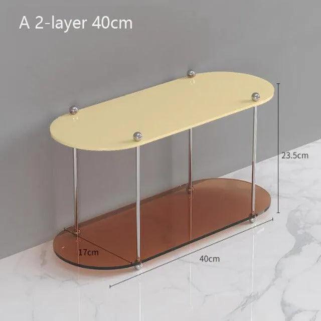 Nordic 2/3 Layered Acrylic Storage Rack Shelf │ Modern Simple Decorative Tray Organizer - Besontique Home