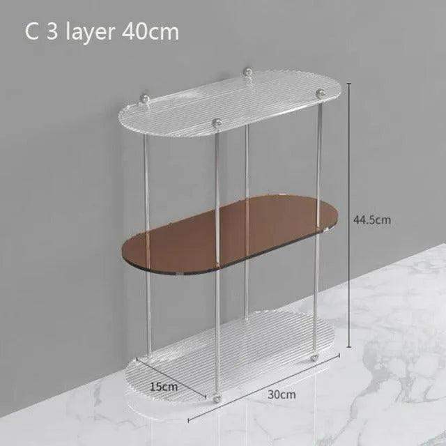 Nordic 2/3 Layered Acrylic Storage Rack Shelf │ Modern Simple Decorative Tray Organizer - Besontique Home