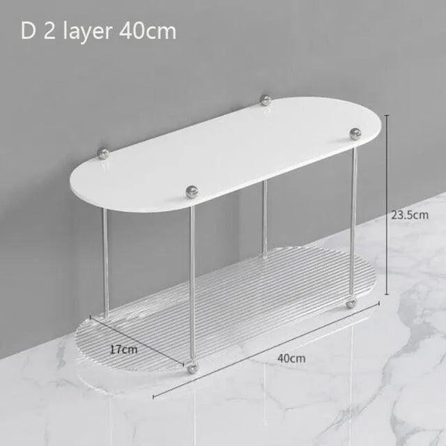 Nordic 2/3 Layered Acrylic Storage Rack Shelf │ Modern Simple Decorative Tray Organizer - Besontique Home