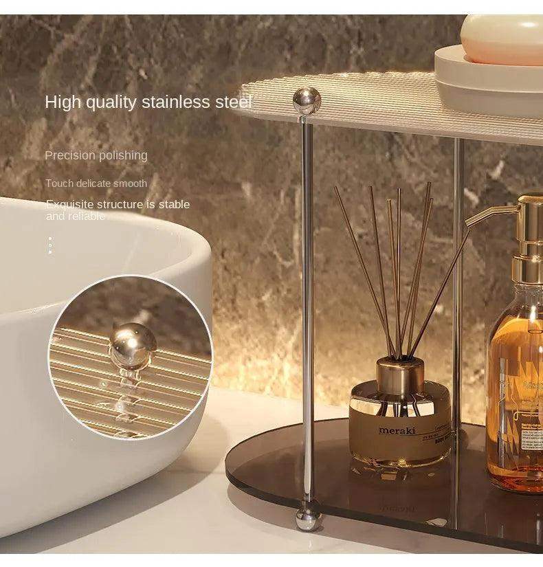 Nordic 2/3 Layered Acrylic Storage Rack Shelf │ Modern Simple Decorative Tray Organizer - Besontique Home