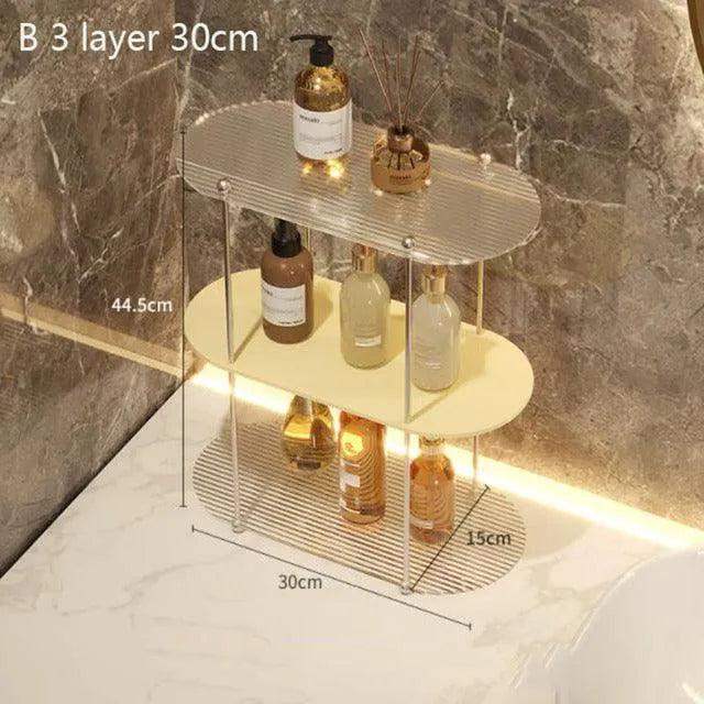 Nordic 2/3 Layered Acrylic Storage Rack Shelf │ Modern Simple Decorative Tray Organizer - Besontique Home
