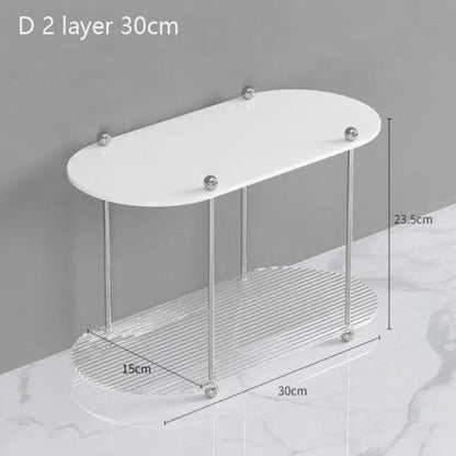 Nordic 2/3 Layered Acrylic Storage Rack Shelf │ Modern Simple Decorative Tray Organizer - Besontique Home