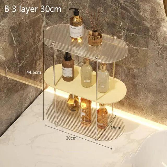 Nordic 2/3 Layered Acrylic Storage Rack Shelf │ Modern Simple Decorative Tray Organizer - Besontique Home