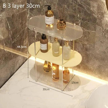 Nordic 2/3 Layered Acrylic Storage Rack Shelf │ Modern Simple Decorative Tray Organizer - Besontique Home