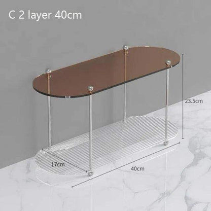Nordic 2/3 Layered Acrylic Storage Rack Shelf │ Modern Simple Decorative Tray Organizer - Besontique Home