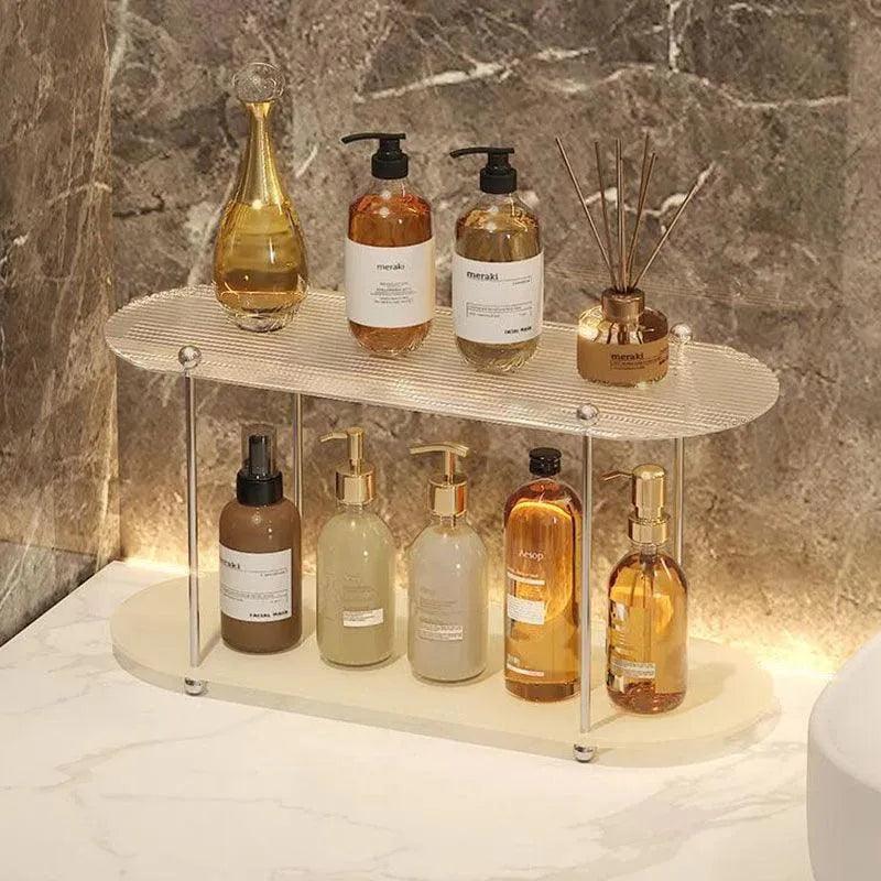 Nordic 2/3 Layered Acrylic Storage Rack Shelf │ Modern Simple Decorative Tray Organizer - Besontique Home