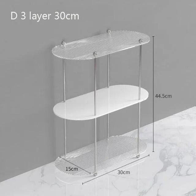 Nordic 2/3 Layered Acrylic Storage Rack Shelf │ Modern Simple Decorative Tray Organizer - Besontique Home
