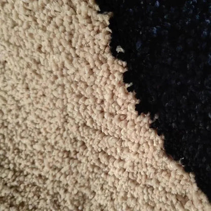 Nordic Abstract Irregular Tufted Rug │ Black Pattern Soft Plush Fluffy Carpet │ For Bedroom Bathroom Home Decor - Besontique