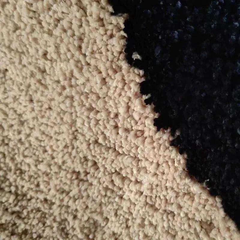 Nordic Abstract Irregular Tufted Rug │ Black Pattern Soft Plush Fluffy Carpet │ For Bedroom Bathroom Home Decor - Besontique Home