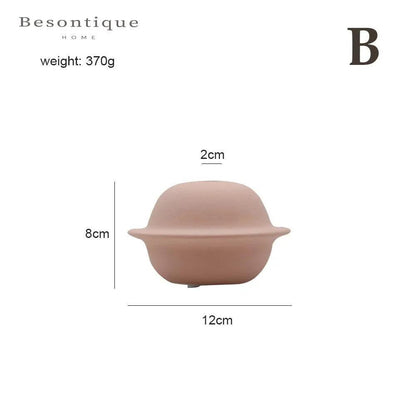 Nordic Ceramic Flower Vase │ Geometric Art Decorative Pot │ Neutral Tone Color Home Decoration - Besontique Home