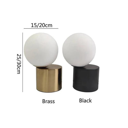 Nordic Glass Ball Table Light Lamp │ Modern Desk Mood Lamp for Bedroom Living Room - Besontique Home