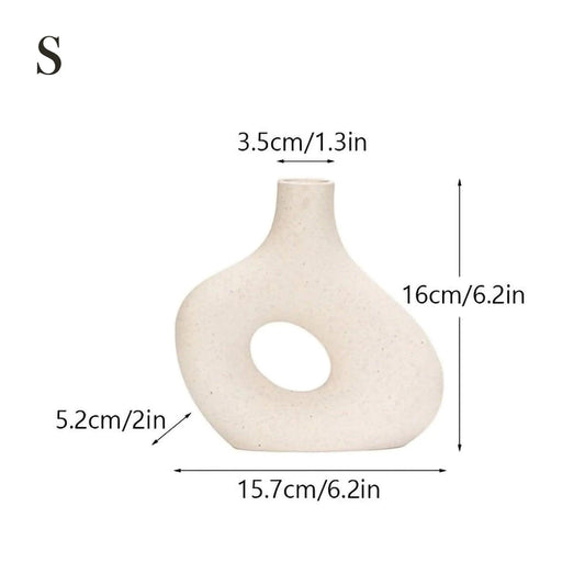 Nordic Matte Ceramic Vase for Pampas Grass │ Table Living Room Decoration Ornament Pot Set - Besontique Home