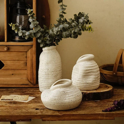 Nordic Minimal Style Ceramic Flower Vase │ Modern Home Plants Holder - Besontique Home
