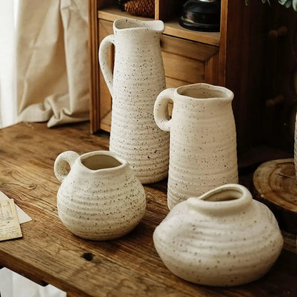 Nordic Minimal Style Ceramic Flower Vase │ Modern Home Plants Holder - Besontique Home