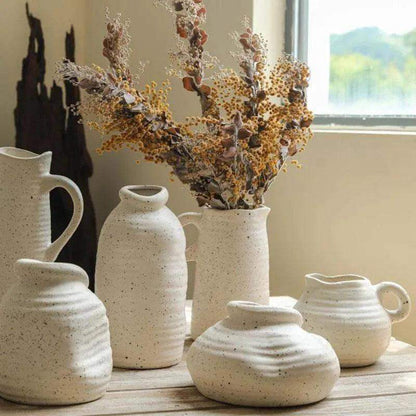 Nordic Minimal Style Ceramic Flower Vase │ Modern Home Plants Holder - Besontique Home