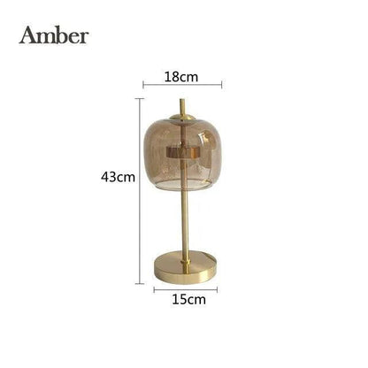 Nordic Transparent Glass Table Lamp │ Modern LED Living Bedroom Decor Lighting Desk Lamp - Besontique Home