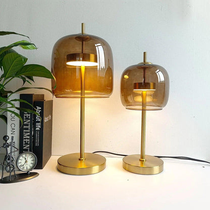 Nordic Transparent Glass Table Lamp │ Modern LED Living Bedroom Decor Lighting Desk Lamp - Besontique Home