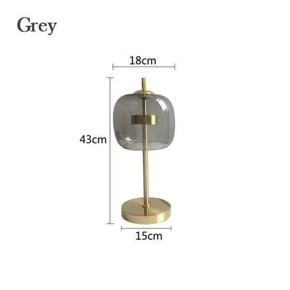 Nordic Transparent Glass Table Lamp │ Modern LED Living Bedroom Decor Lighting Desk Lamp - Besontique Home
