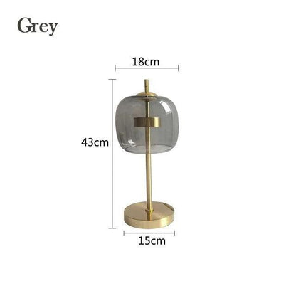 Nordic Transparent Glass Table Lamp │ Modern LED Living Bedroom Decor Lighting Desk Lamp - Besontique Home