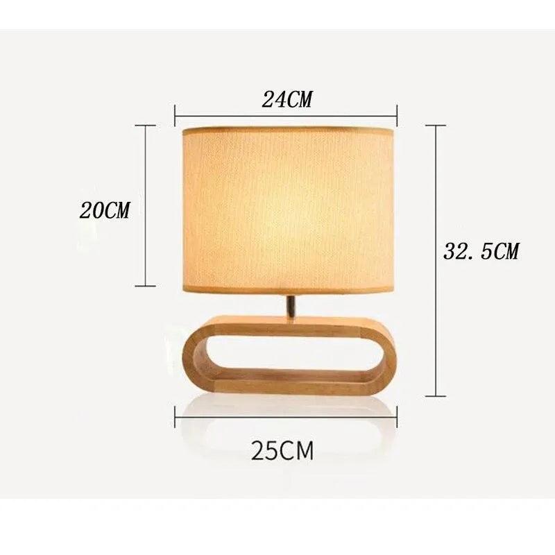 Nordic Wood Base Table Lamp │ Modern Table Mood Light For Bedroom Decoration - Besontique Home